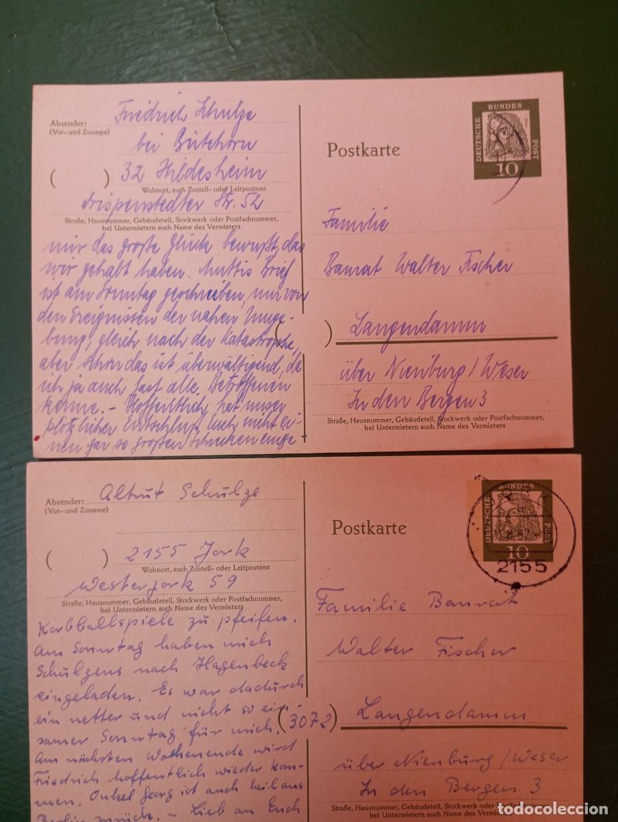 Sellos: ALEMANIA FEDERAL, ENTERO POSTAL DURERO ,CON Y SIN MARCA DE FOSFORO A LA IZQUIERDA DEL SELLO