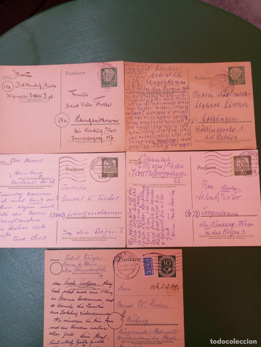 Sellos: ALEMANIA FEDERAL,CUNCO ENTEROS POSTALES DIFERENTES