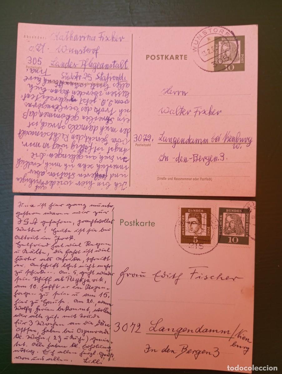 Sellos: ALEMANIA FEDERAL,POSTKARTE PRIVADO Y ENTERO POSTAL OFICIAL, DURERO