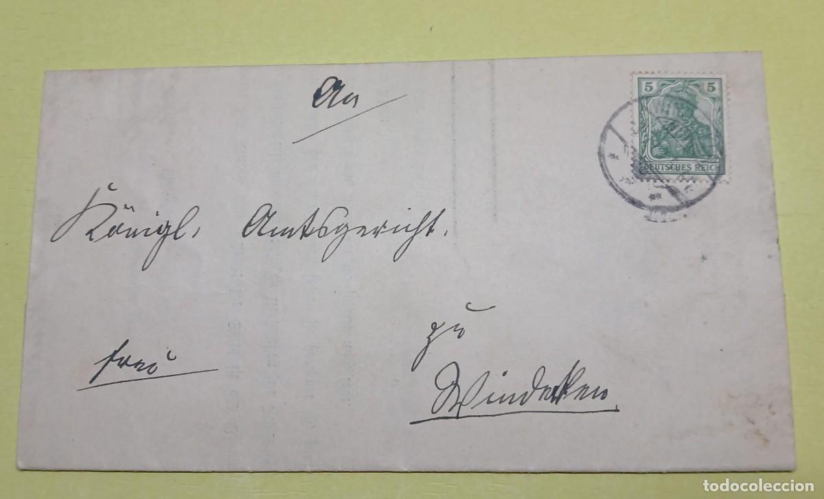 Sellos: Sobre imperio alem&aacute;n con franqueo &uacute;nico EF 1902