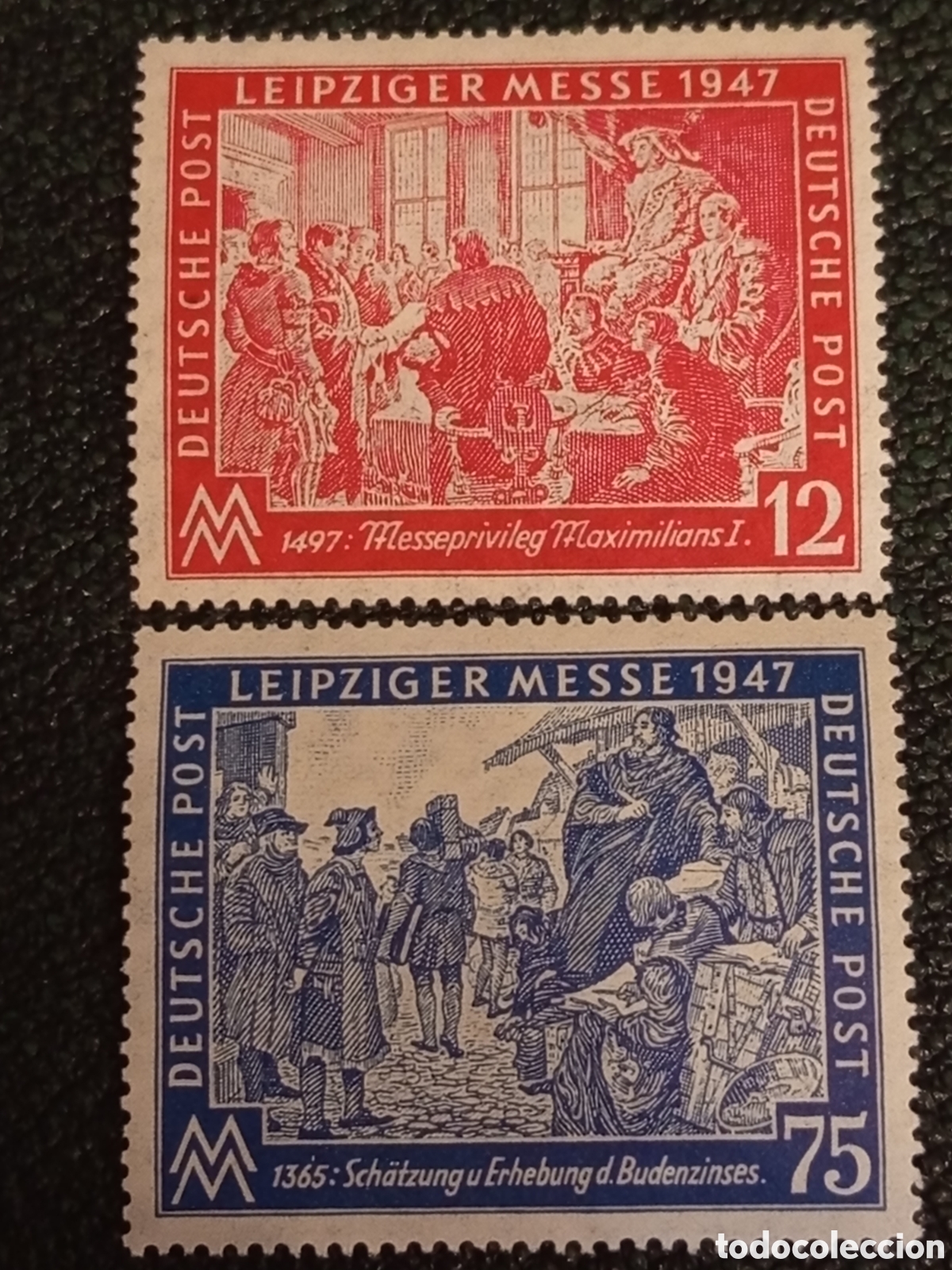 Sellos: Serie Alemania Leipziger Messe 1947 Alemania Michel 965 y 966 MNH