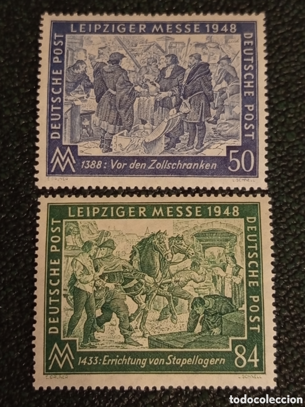 Sellos: Serie Alemania Leipziger Messe 1948 Alemania Michel 967 y 968 MNH