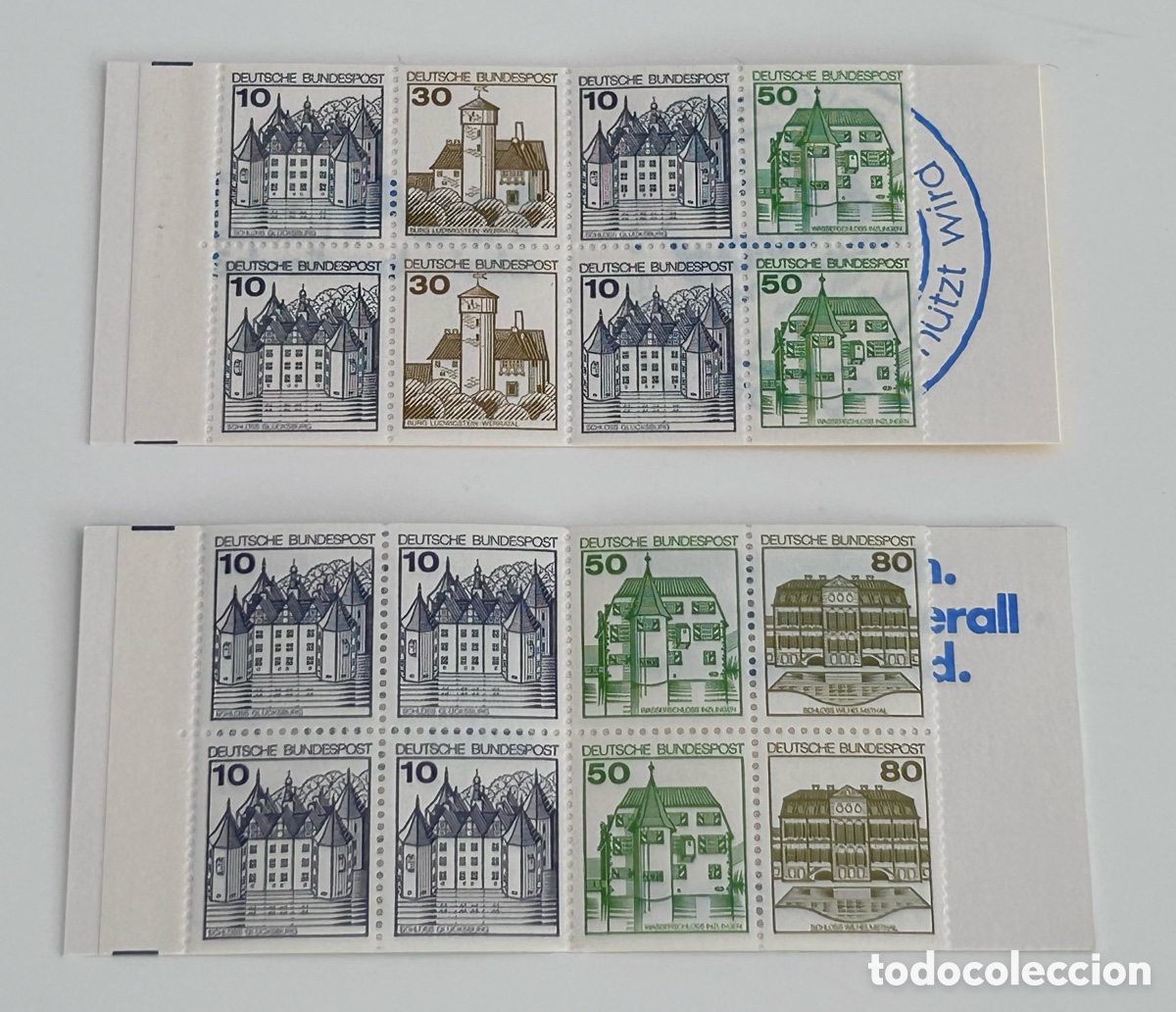 Sellos: 2 CARNETS DE SELLOS. ALEMANIA. CASTILLOS