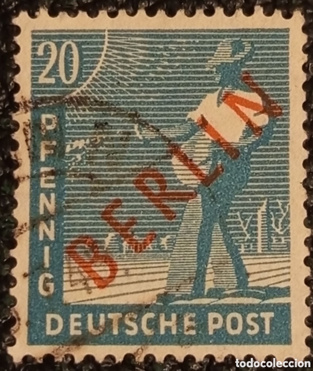 Sellos: Alemania Berl&iacute;n 1948 - Sobrecarga BERLIN 20 Pfennig (Michel #17 / Yvert #17)