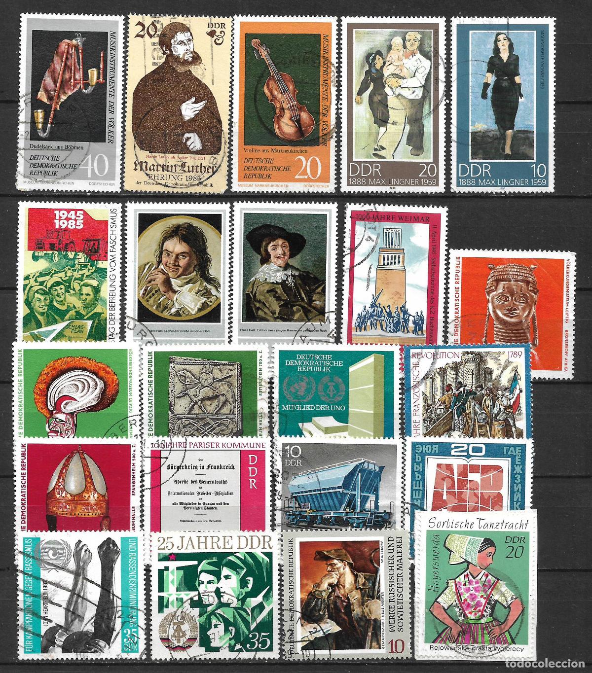 Sellos: alemania ddr lote 22 sellos usado - 30/6