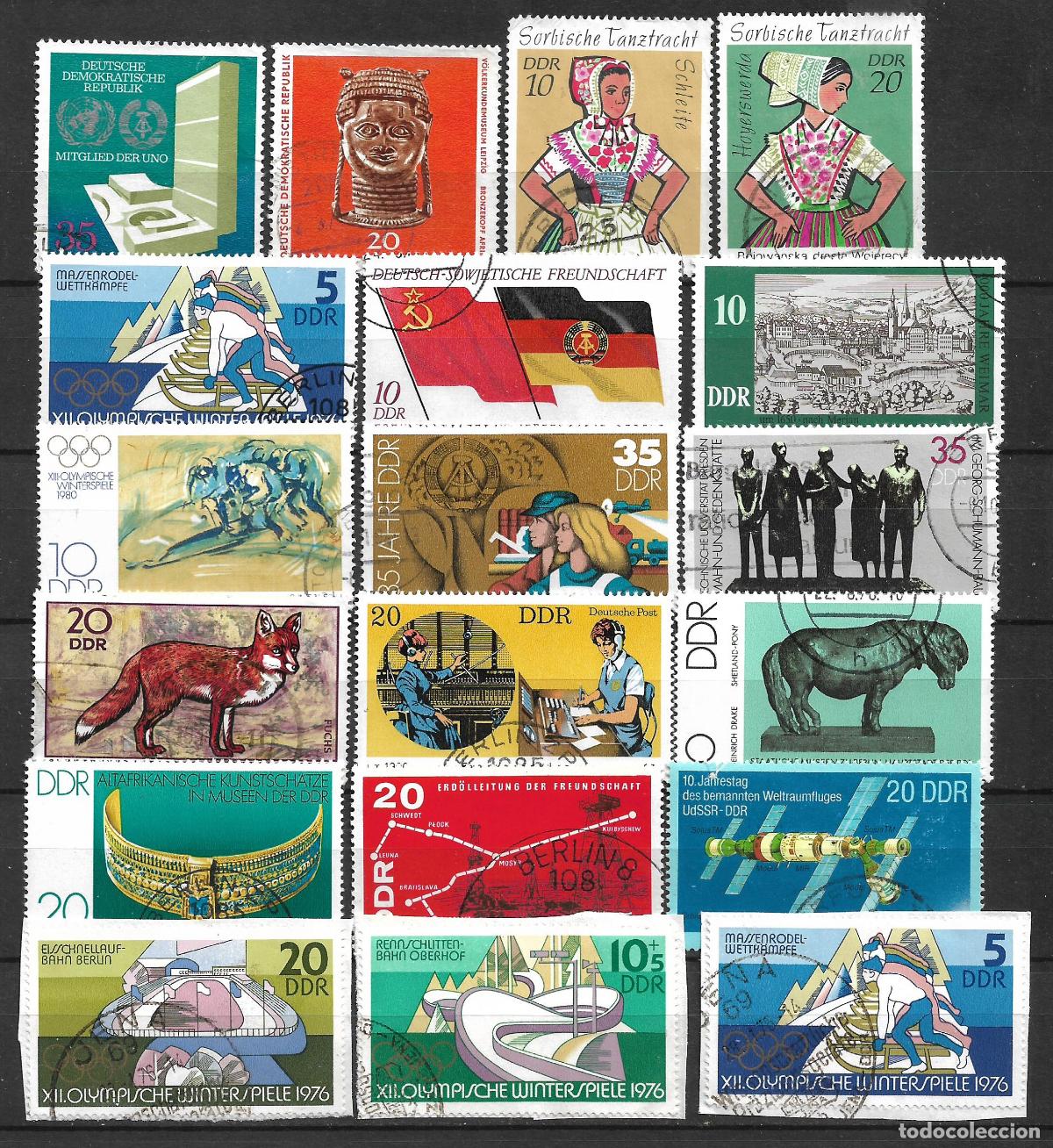 Sellos: alemania ddr lote 19 sellos usado - 30/6