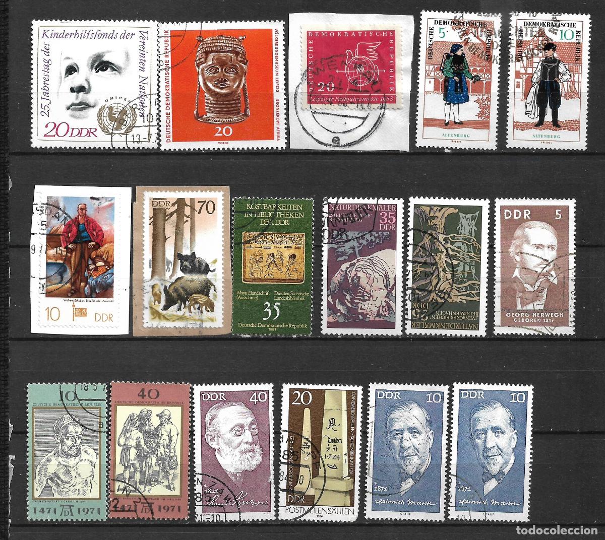 Sellos: alemania ddr lote 17 sellos usado - 30/6