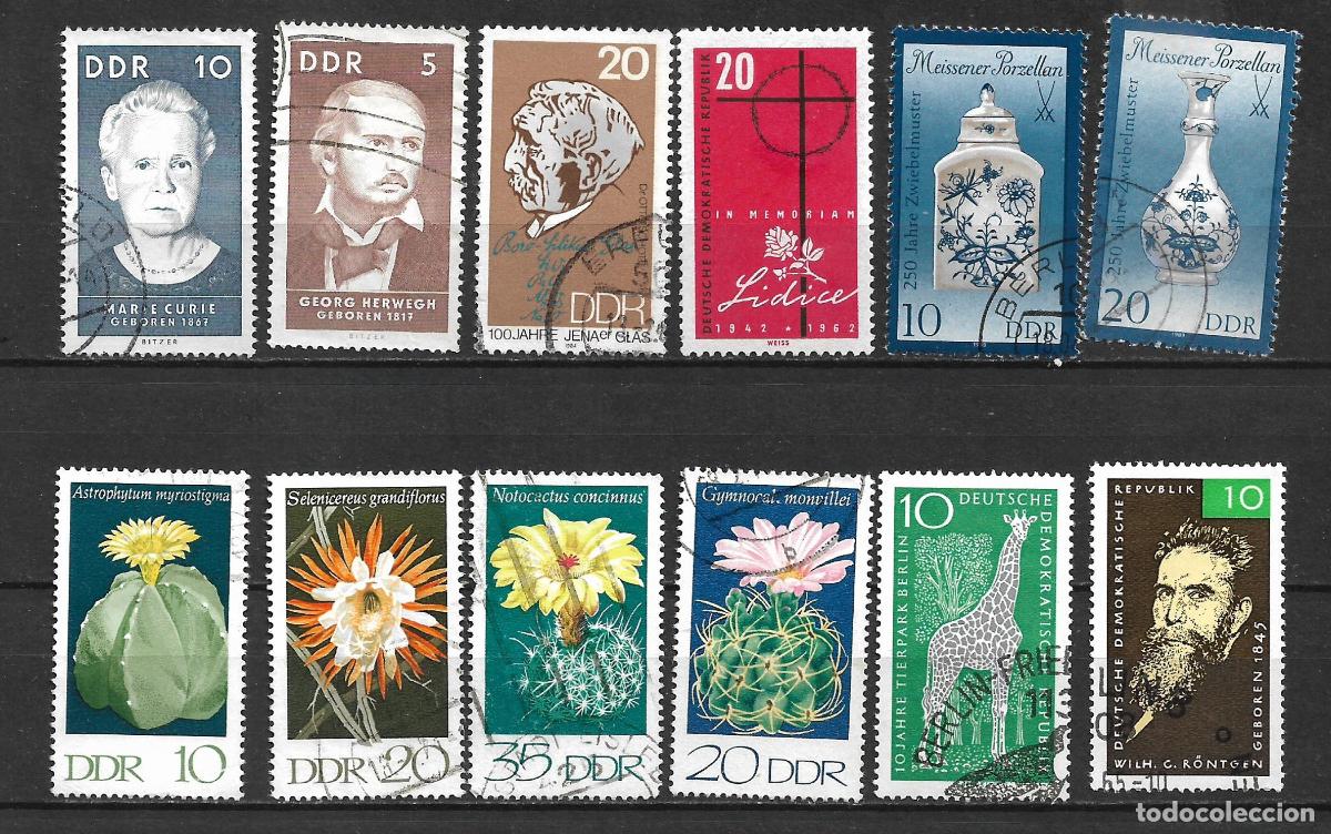 Sellos: alemania ddr lote 12 sellos usado - 30/6