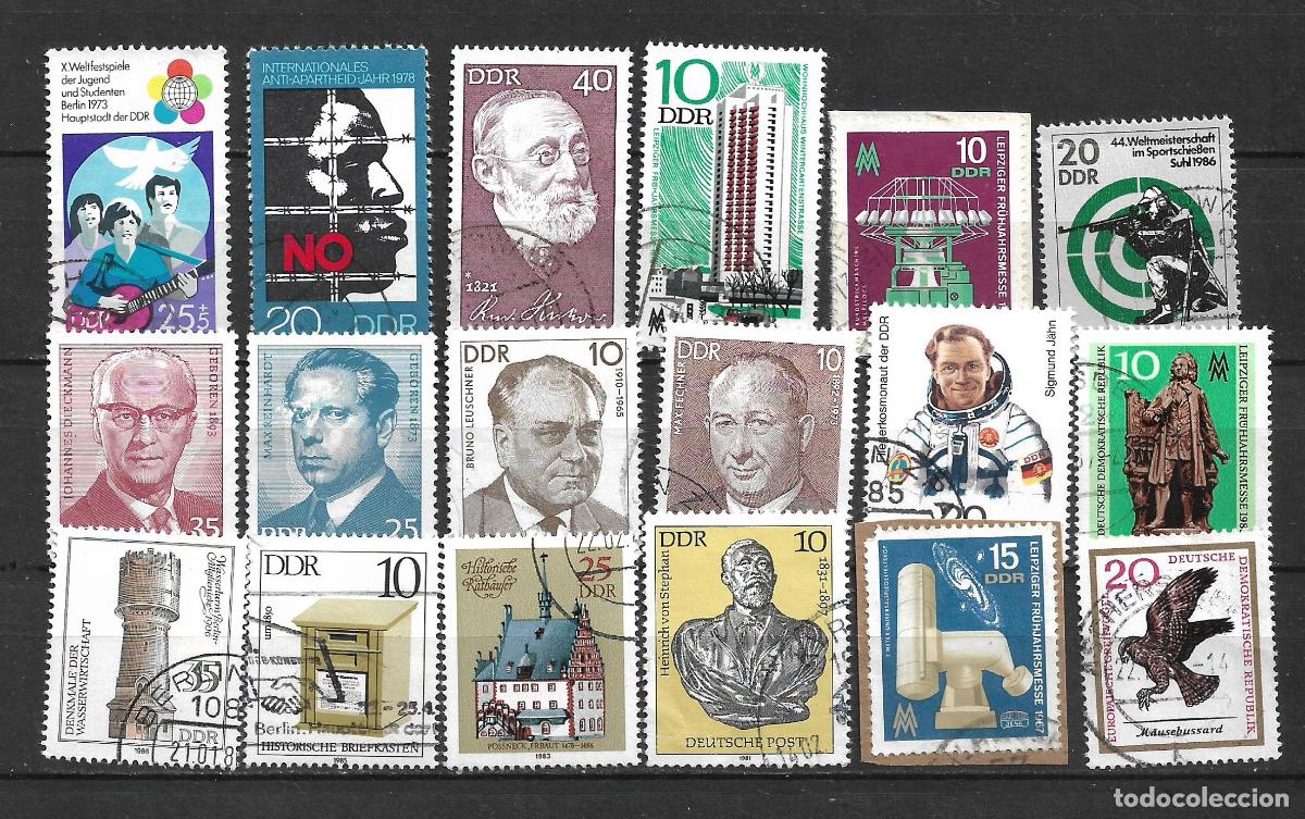 Sellos: alemania ddr lote 18 sellos usado - 30/6