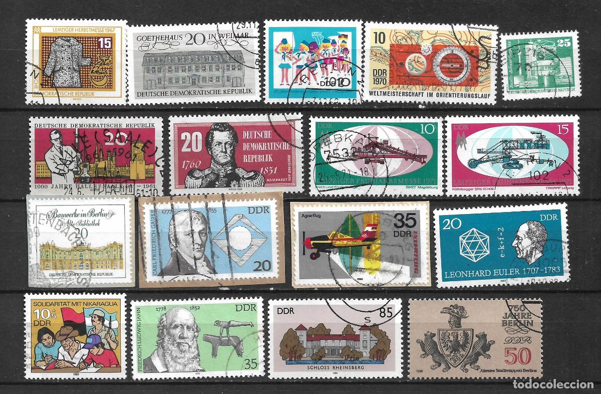 Sellos: alemania ddr lote 17 sellos usado - 30/6