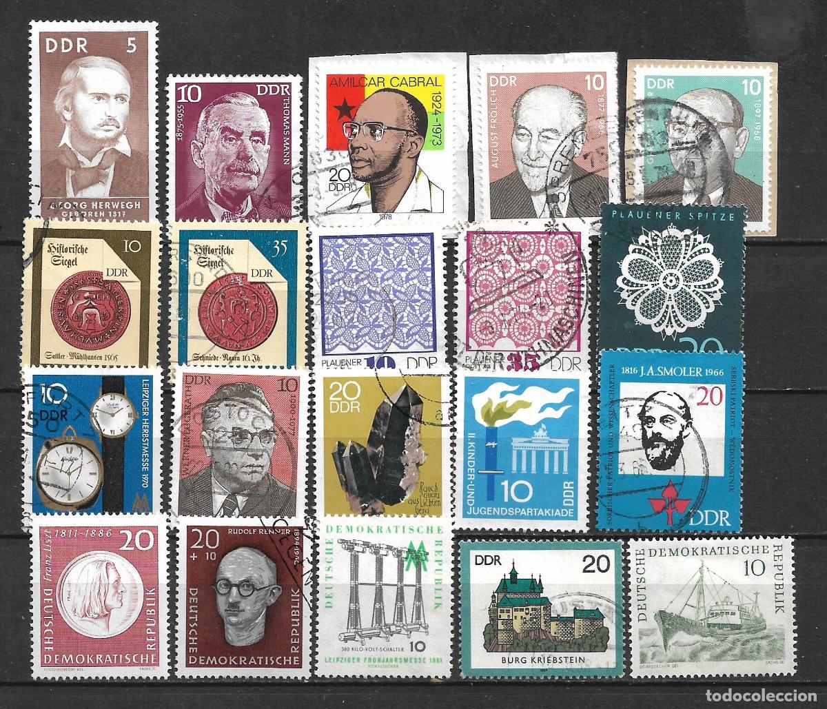 Sellos: alemania ddr lote 20 sellos usado - 30/6