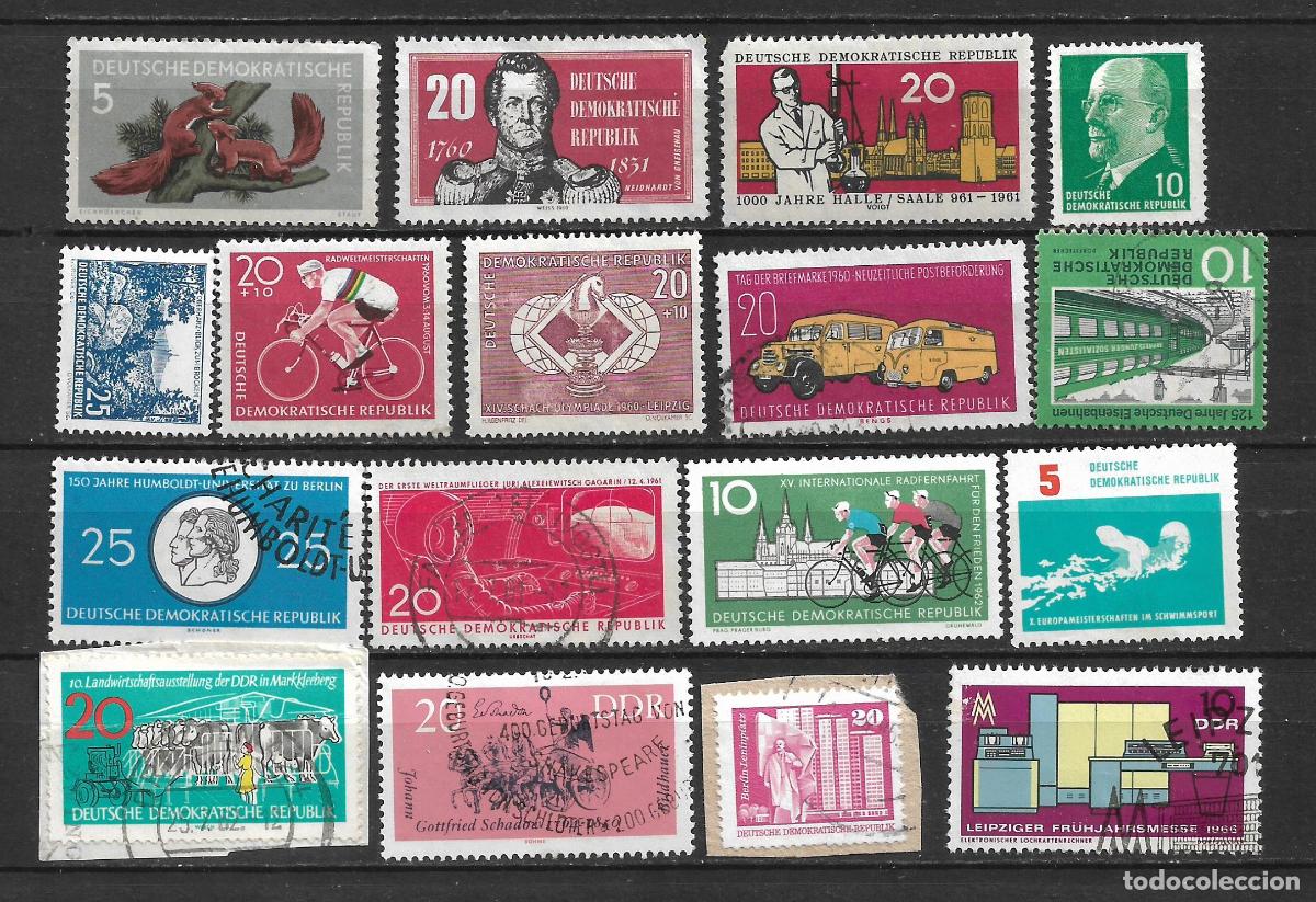 Sellos: alemania ddr lote 17 sellos usado - 30/7