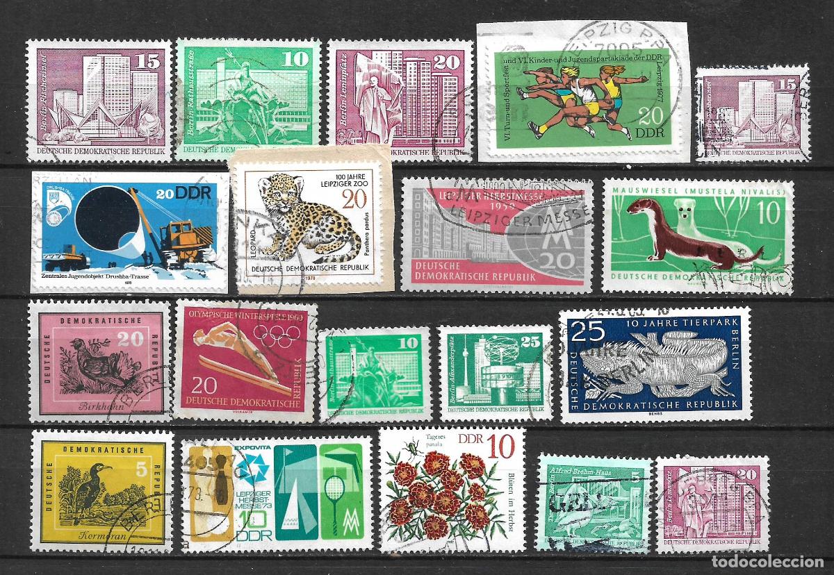Sellos: alemania ddr lote 19 sellos usado - 30/16