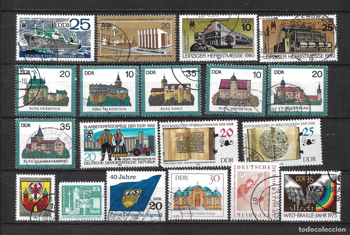 Sellos: alemania ddr lote 19 sellos usado - 30/16