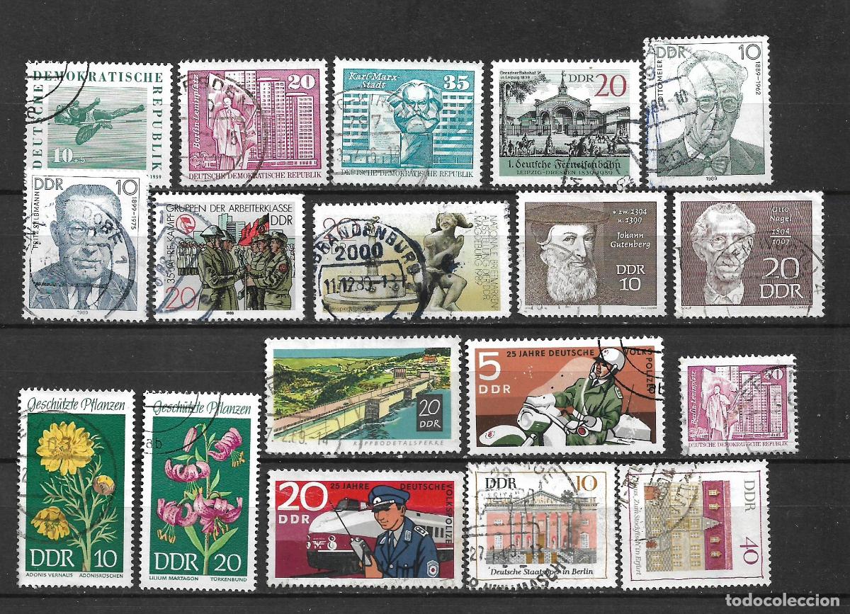 Sellos: alemania ddr lote 18 sellos usado - 30/16
