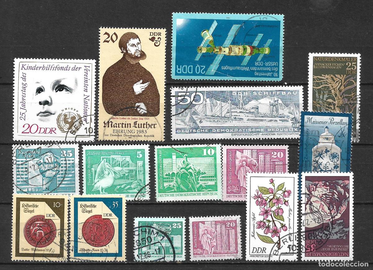 Sellos: alemania ddr lote 16 sellos usado - 30/16
