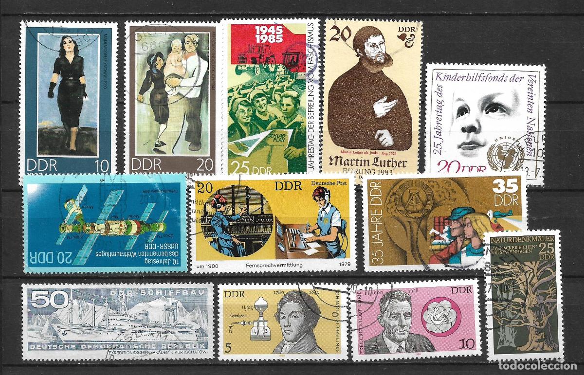 Sellos: alemania ddr lote 12 sellos usado - 30/16