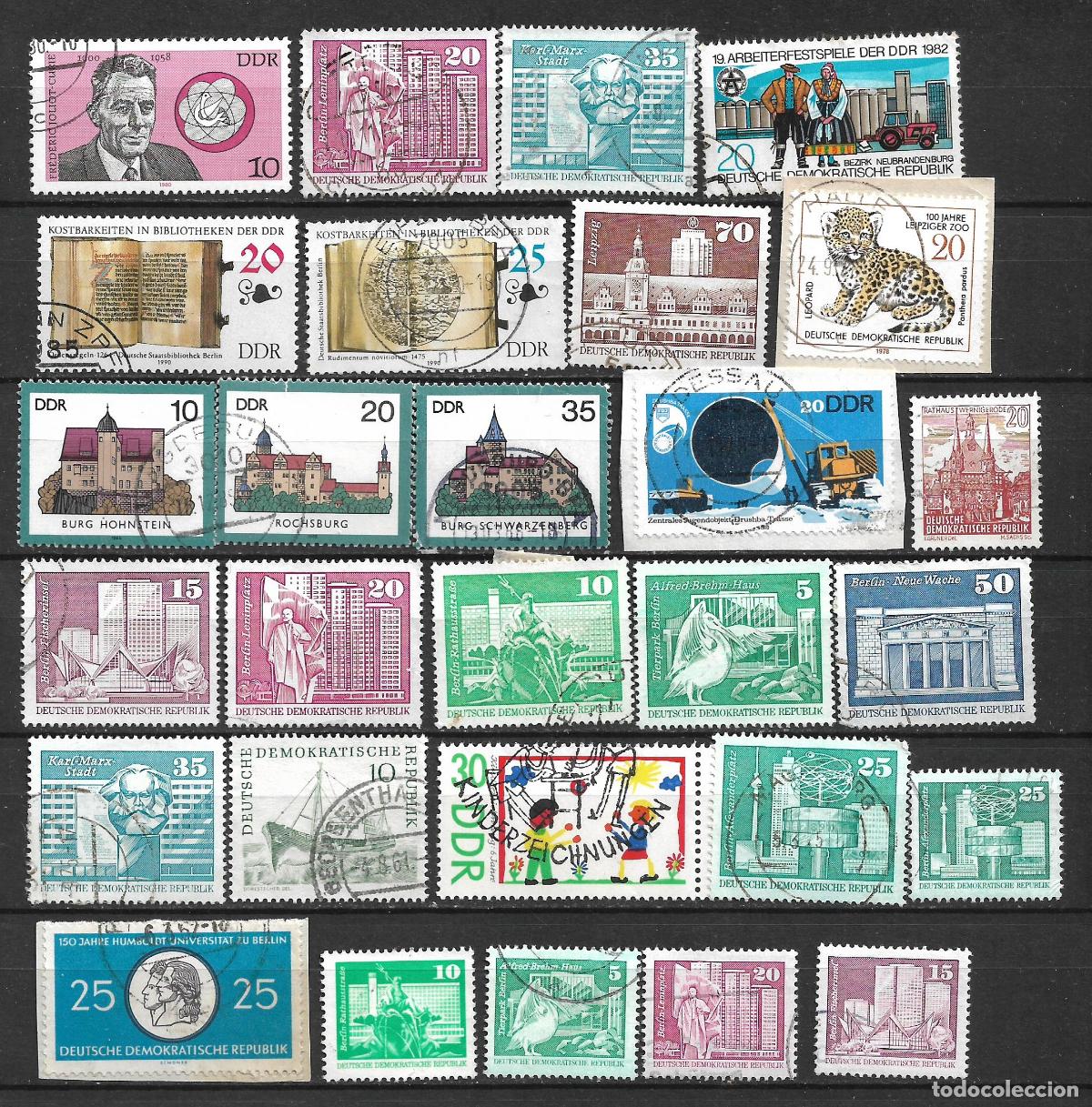 Sellos: alemania ddr lote 28 sellos usado - 30/15