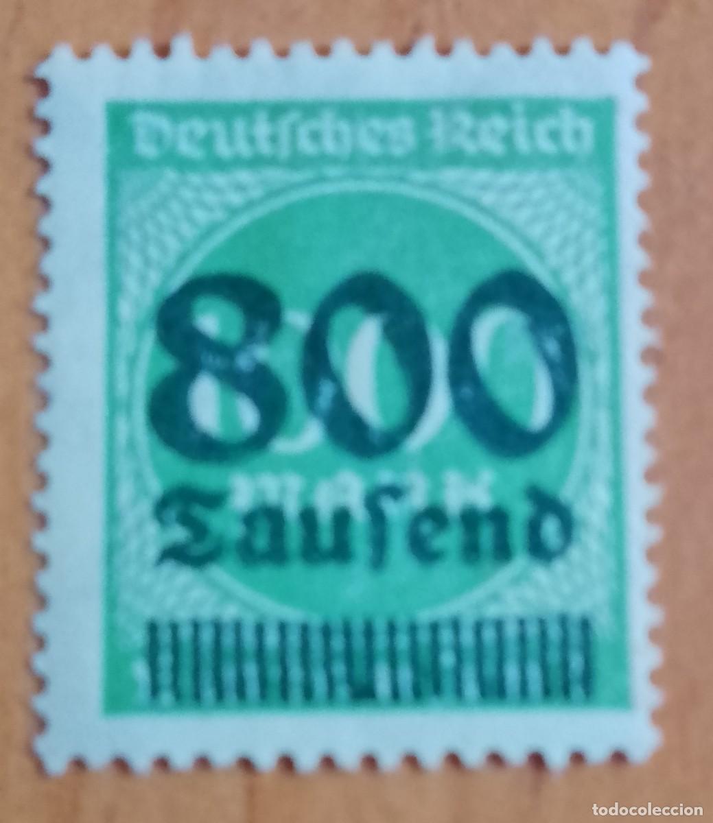 Sellos: ALEMANIA, DEUTSCHES REICH - 1000 MARK, SUPERPUESTO: 800 SAUFEND - A&Ntilde;O 1923