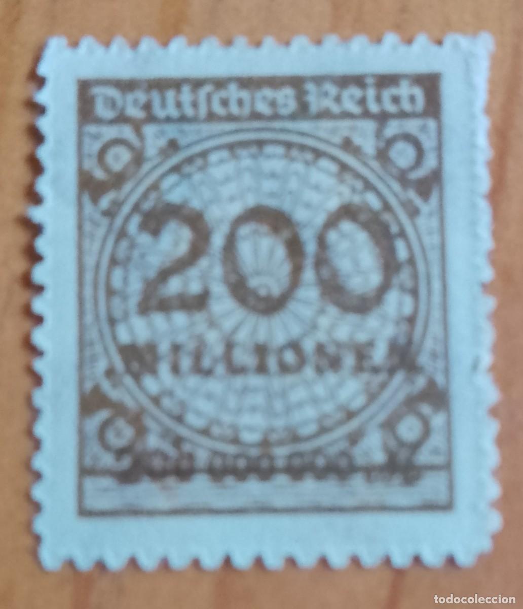 Sellos: ALEMANIA, DEUTSCHES REICH - 200 MILLIONEN