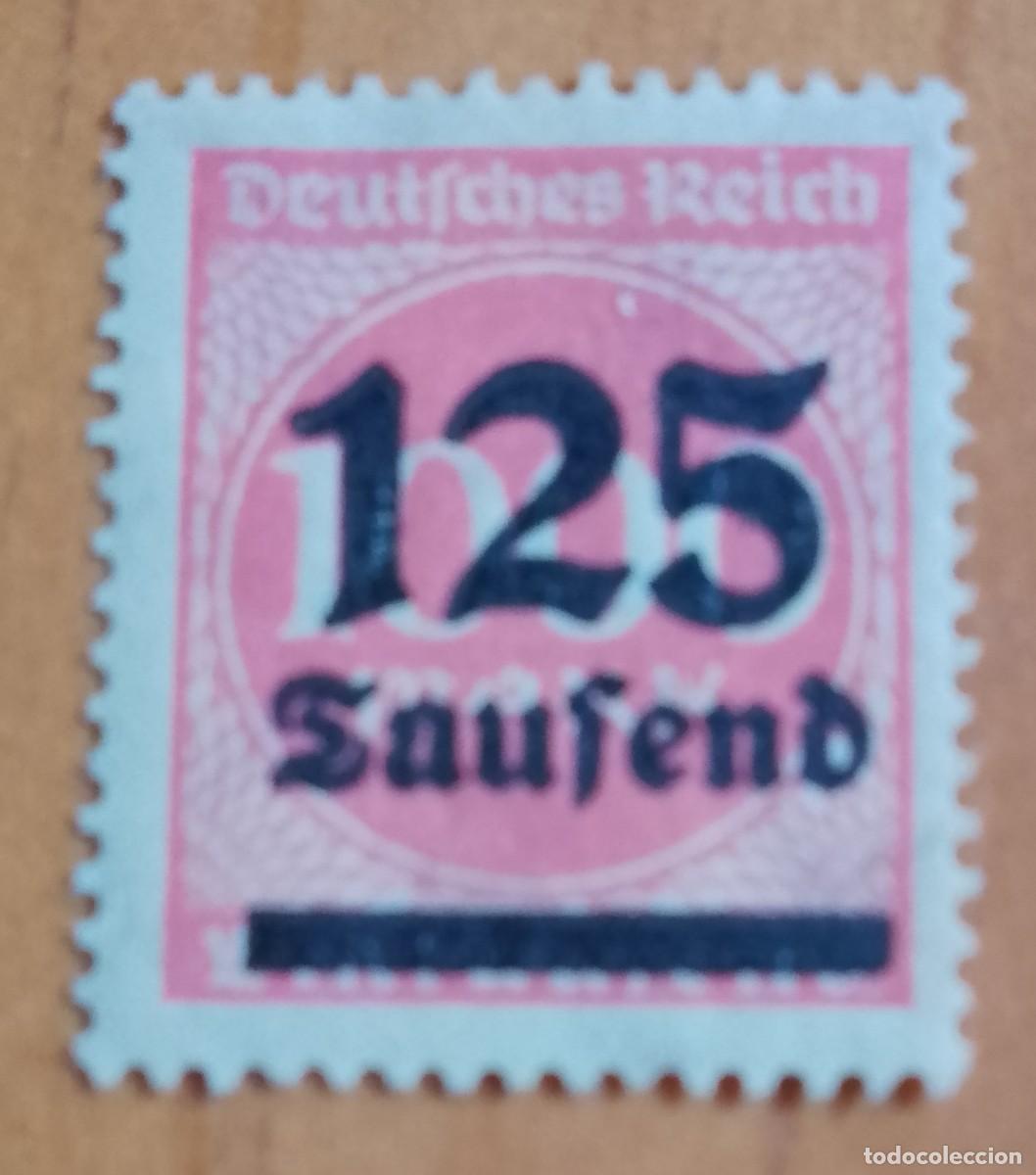 Sellos: ALEMANIA, DEUTSCHES REICH - 1000 MARK - SOBRECARGADO: 125 SAUFEND
