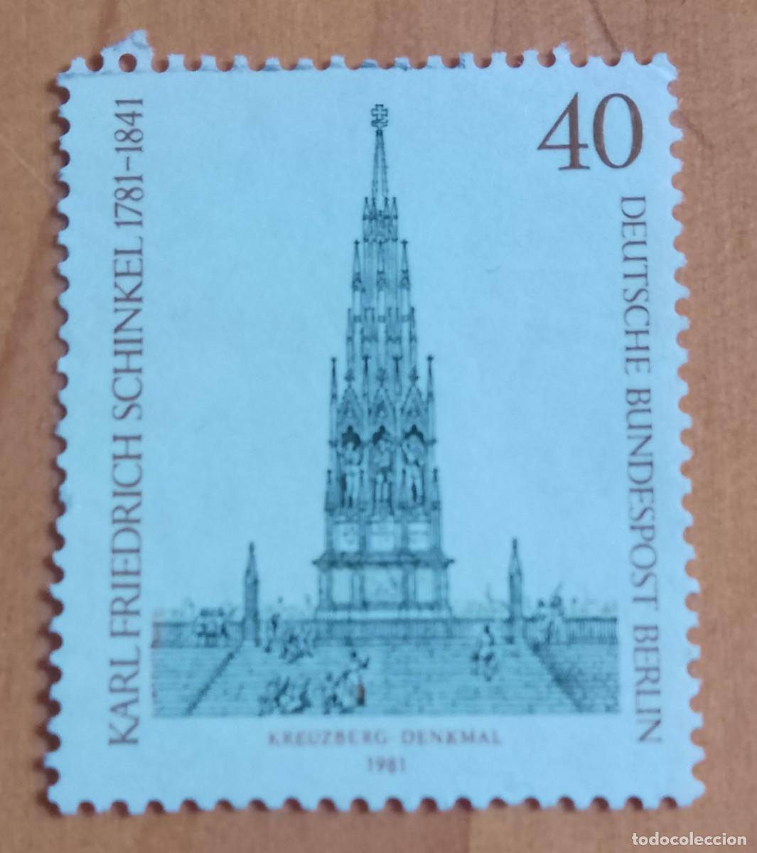 Sellos: ALEMANIA - BERLIN 1981 - 200&ordm; ANIVERSARIO DEL ARQUITECTO KARL FRIEDRICH SCHIN