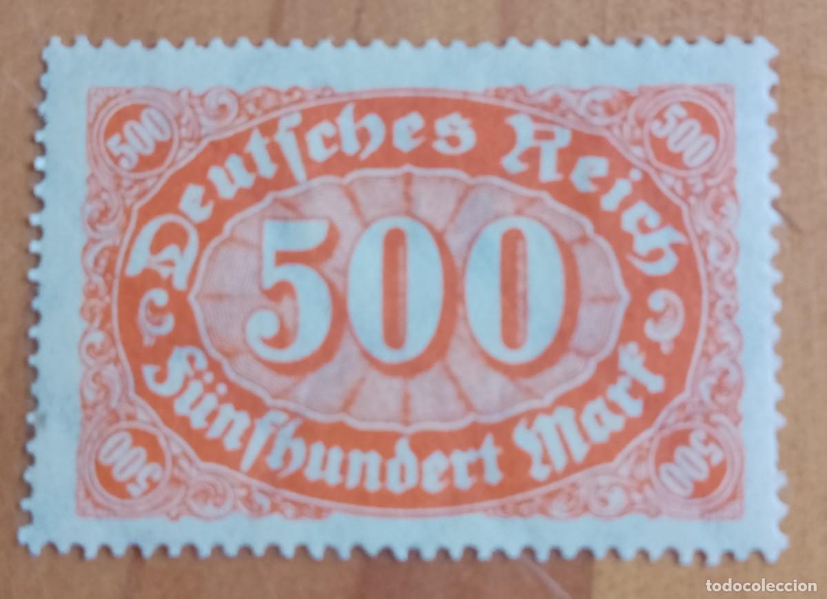 Sellos: ALEMANIA, DEUTSCHES REICH - 500 MARK - IMPERIO ALEM&Aacute;S WIMAR