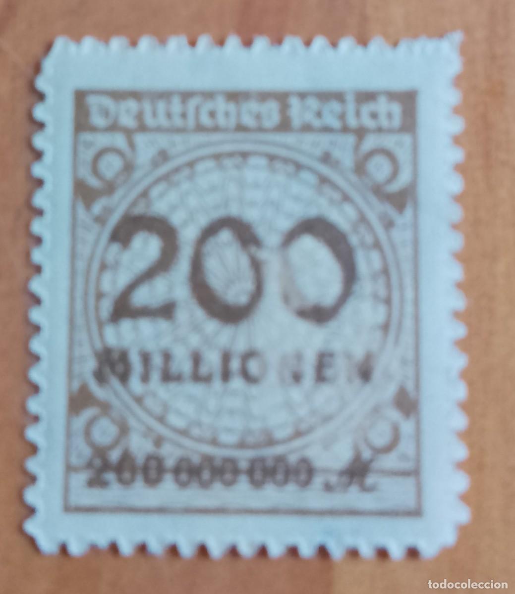 Sellos: ALEMANIA, DEUTSCHES REICH - 200 MILLIONEN - 200.000.000 M
