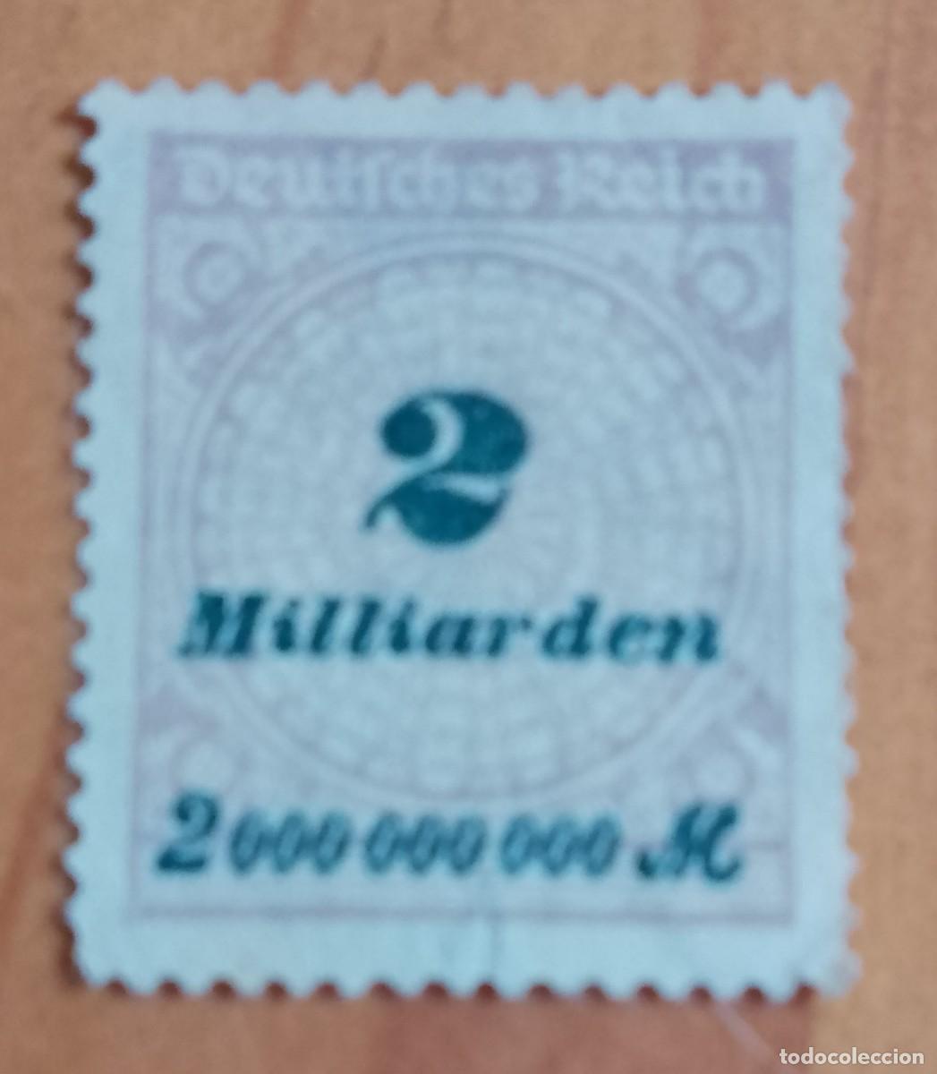 Sellos: ALEMANIA, DEUTSCHES REICH - 2 MILLIARDEN - 2.000.000.000 M