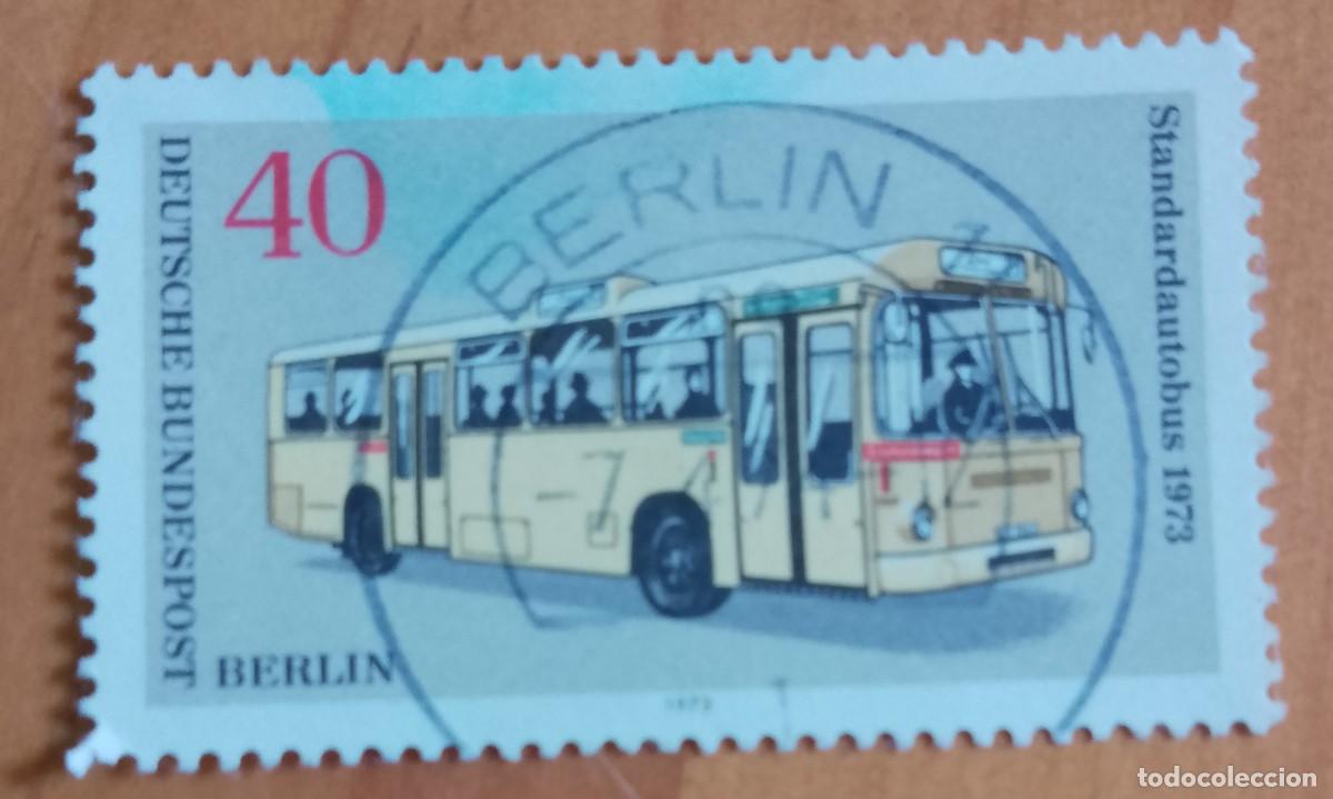 Sellos: ALEMANIA - V/F 40 - A&Ntilde;O 1973 - AUTOBUS - MATASELLO IDENTIFICATIVO: BERLIN 7.4.74