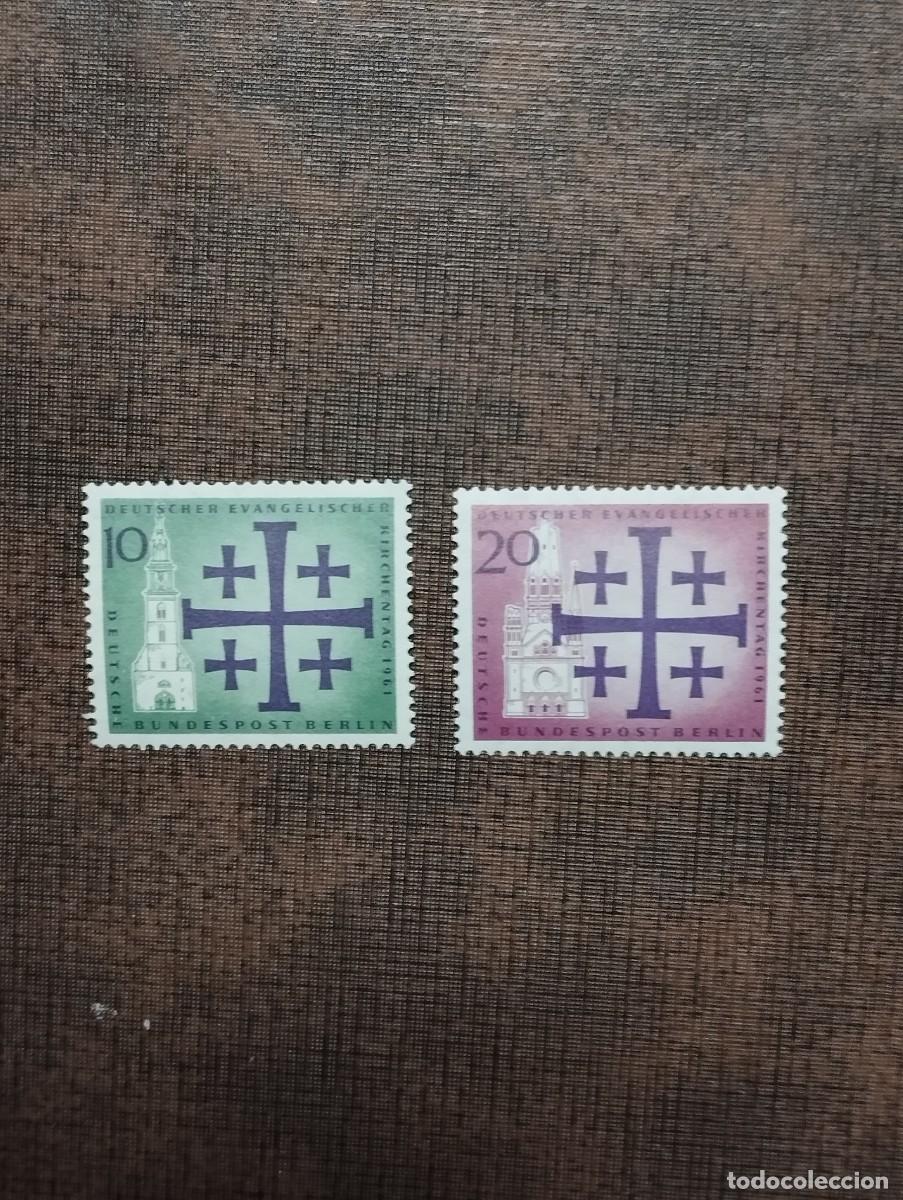 Sellos: 28.08/ Alemania Berl&iacute;n.1961. Serie completa en nuevo
