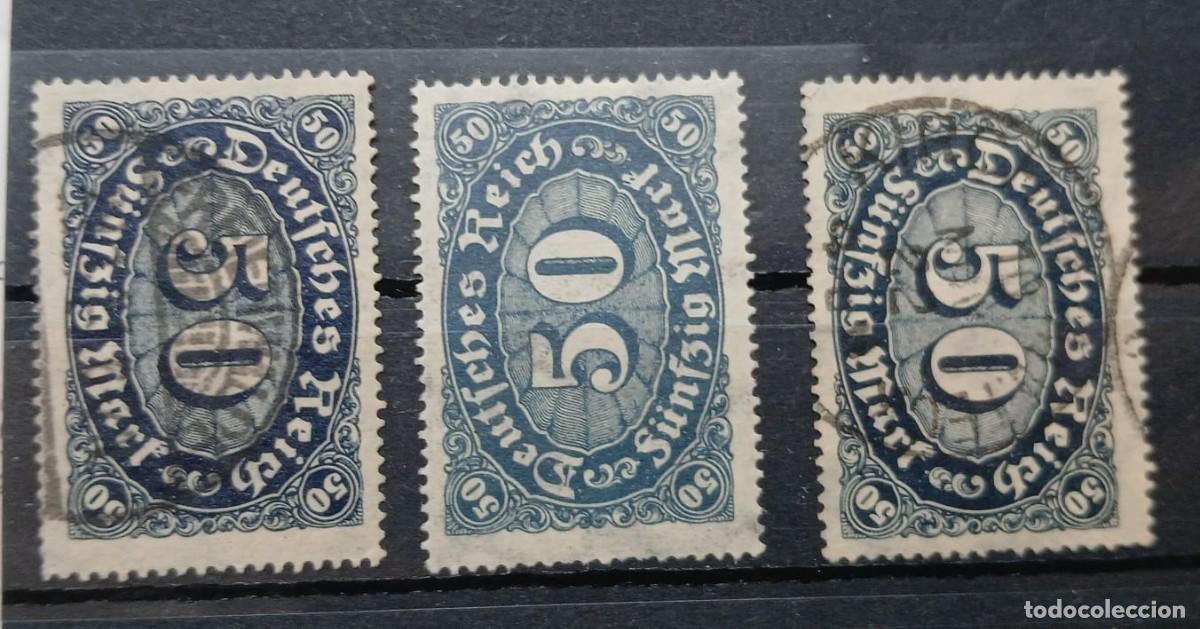Sellos: Imperio alem&aacute;n 1923 M246 Colores A, B, C
