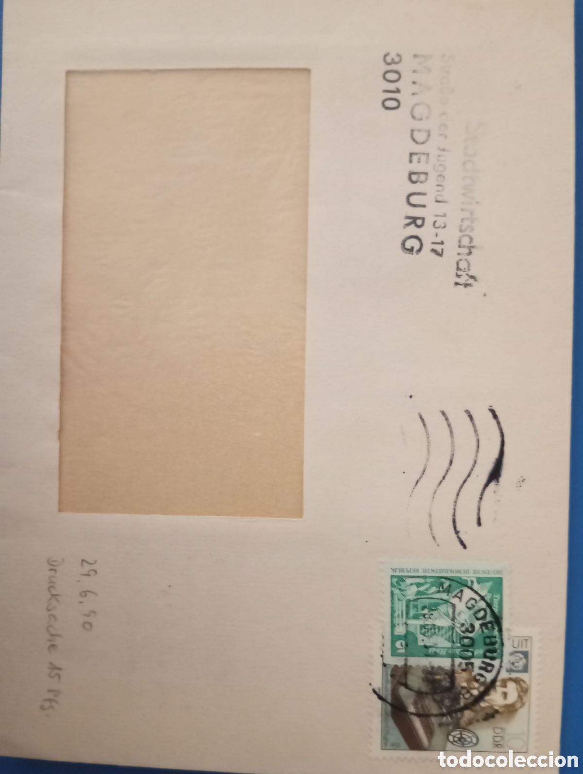 Sellos: ALEMANIA ORIENTAL, RDA, DDR IMPRESO 1989, VON HUGHES
