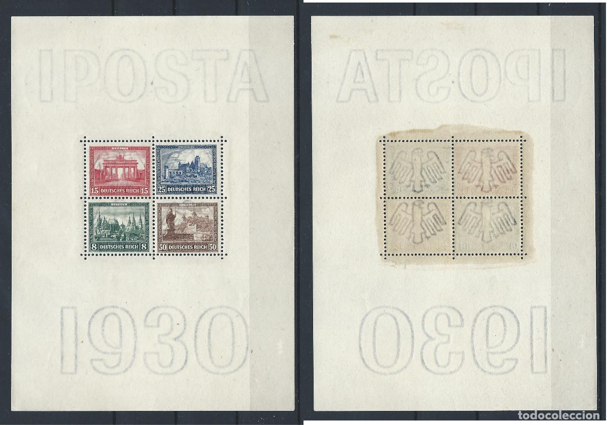 Sellos: Allemagne Empire Bloc N&deg;1**/* (MNH/MH) 1930 - Exposition philat&eacute;lique &agrave; Berlin &rdquo;Iposta&rdquo;