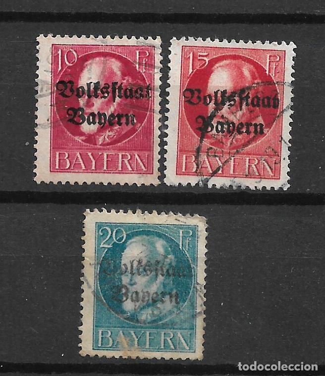 Sellos: alemania bayern 1919 michel 119 II A/121 II A usado 9.60&euro; - 2/6