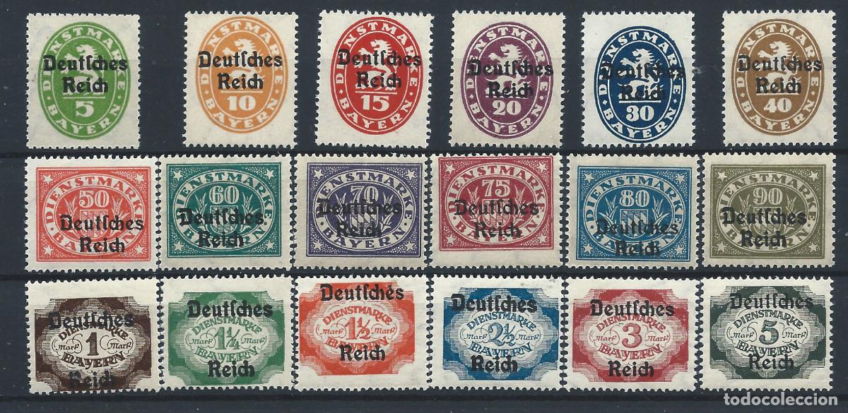 Sellos: Allemagne Empire Service N&deg;15A/15T** (MNH) 1920 - Tp de Bavi&egrave;re surcharg&eacute;s