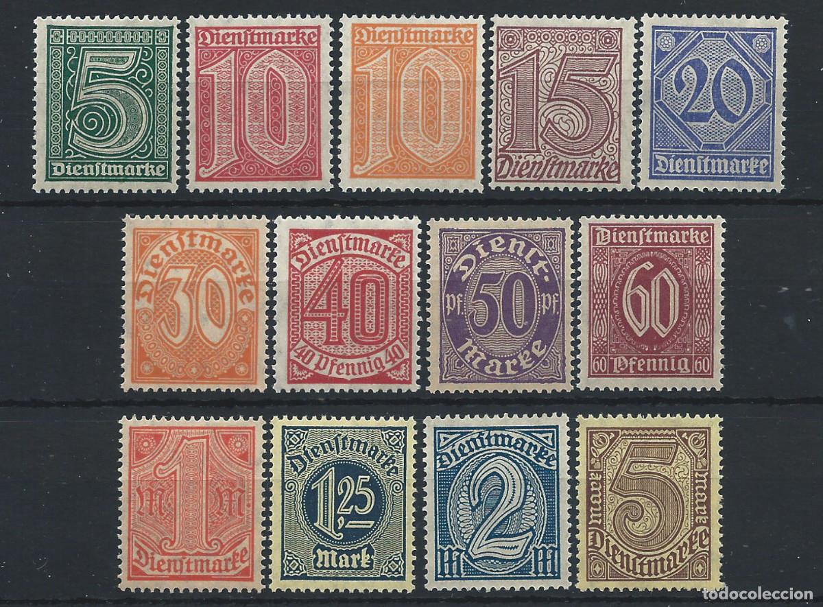 Sellos: Allemagne Empire Service N&deg;16/28** (MNH) 1920/22 - Chiffres