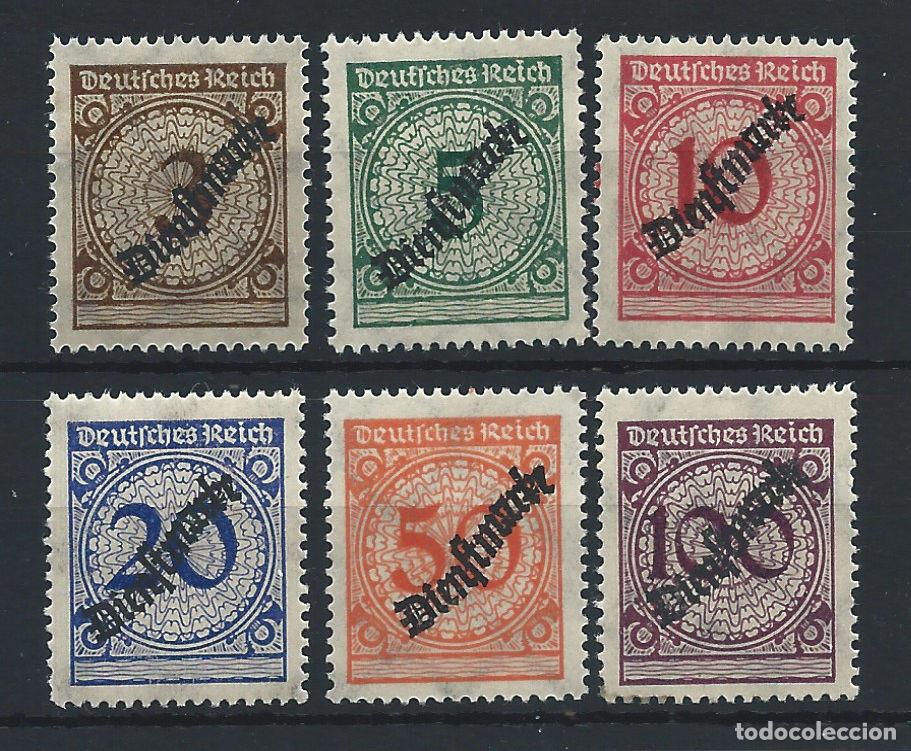 Sellos: Allemagne Empire Service N&deg;62/67** (MNH) 1923 - Tp de 1923 surcharg&eacute;s
