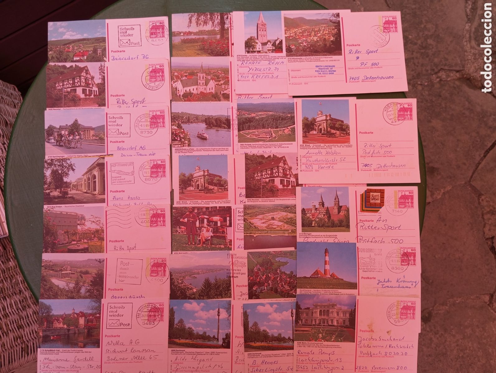 Sellos: ALEMANIA, LOTE DE 25 ENTEROS POSTALES CIRCULADOS. (1)