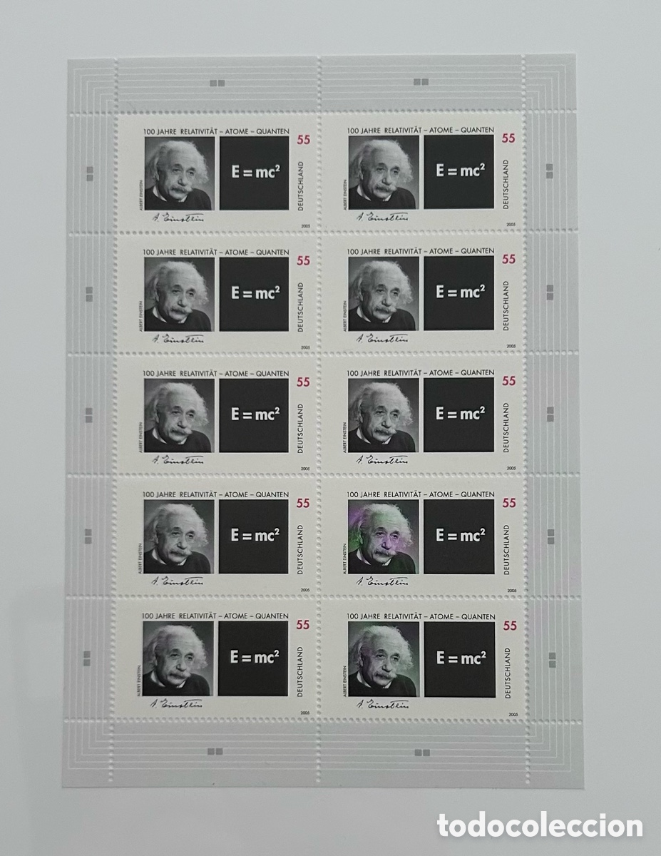 Sellos: PLIEGO SELLOS ALBERT EINSTEIN. ALEMANIA FEDERAL 2005. NUEVO SIN FIJASELLOS