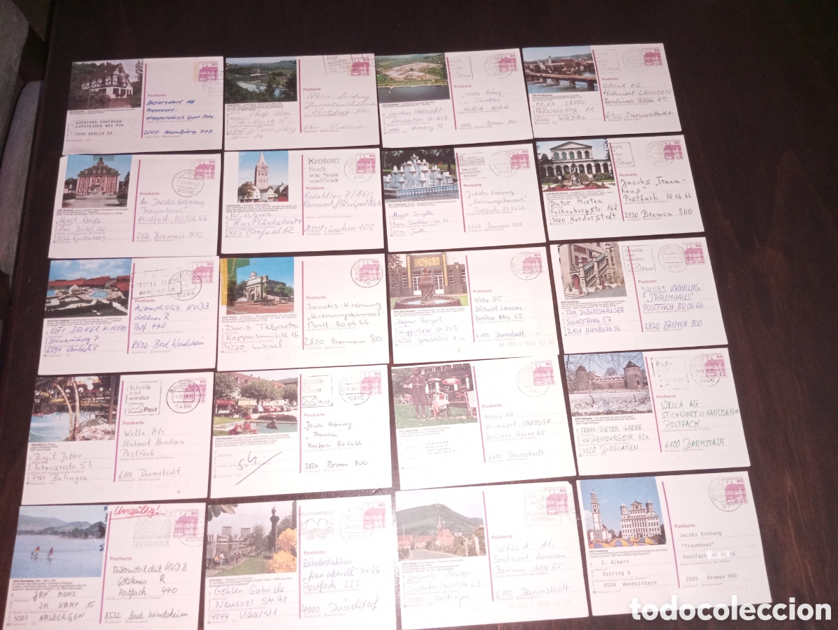 Sellos: ALEMANIA, LOTE DE 20 ENTERO POSTALES DIFERENTES (2)