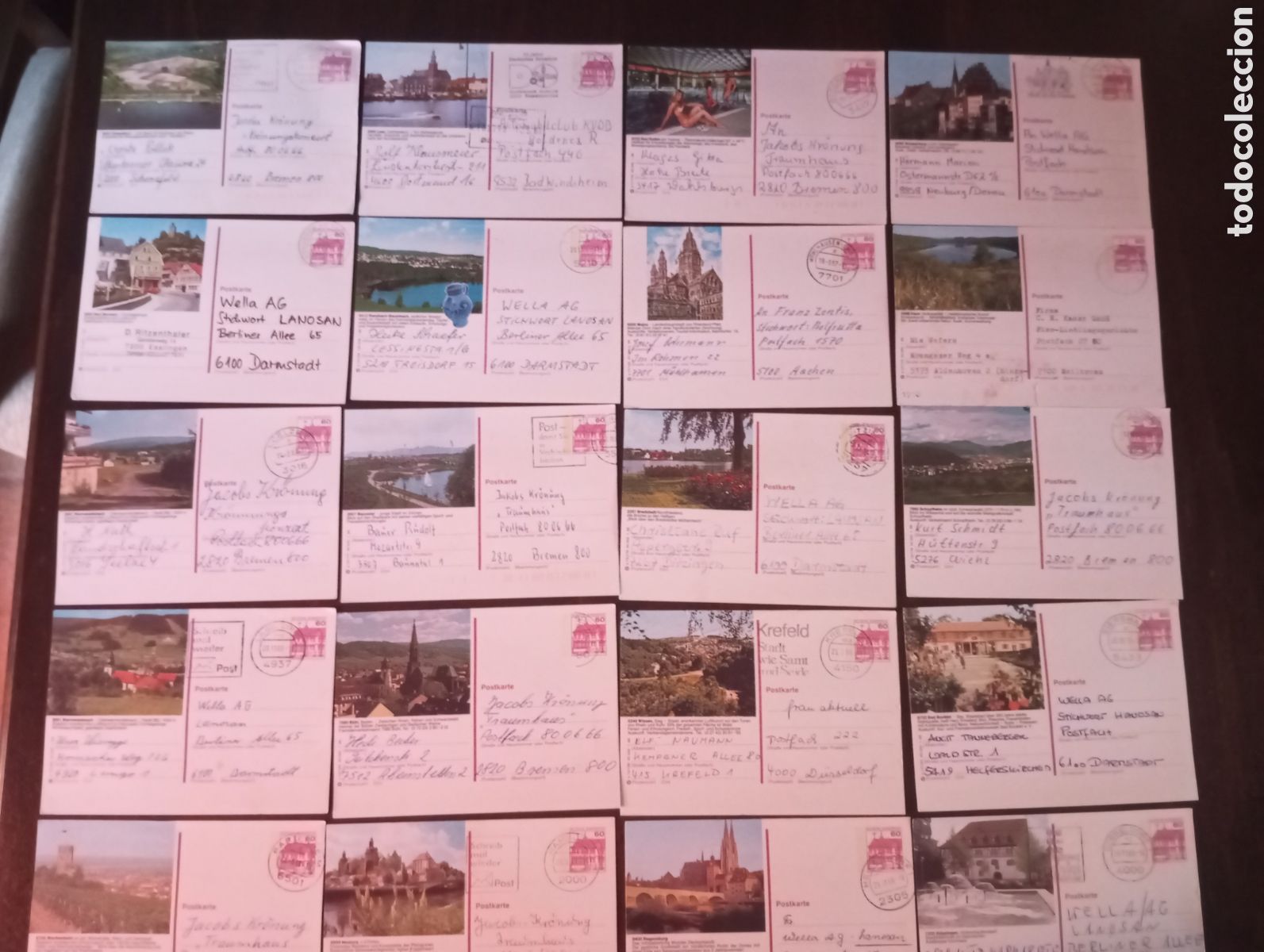 Sellos: ALEMANIA, LOTE DE 20 ENTERO POSTALES DIFERENTES (3)