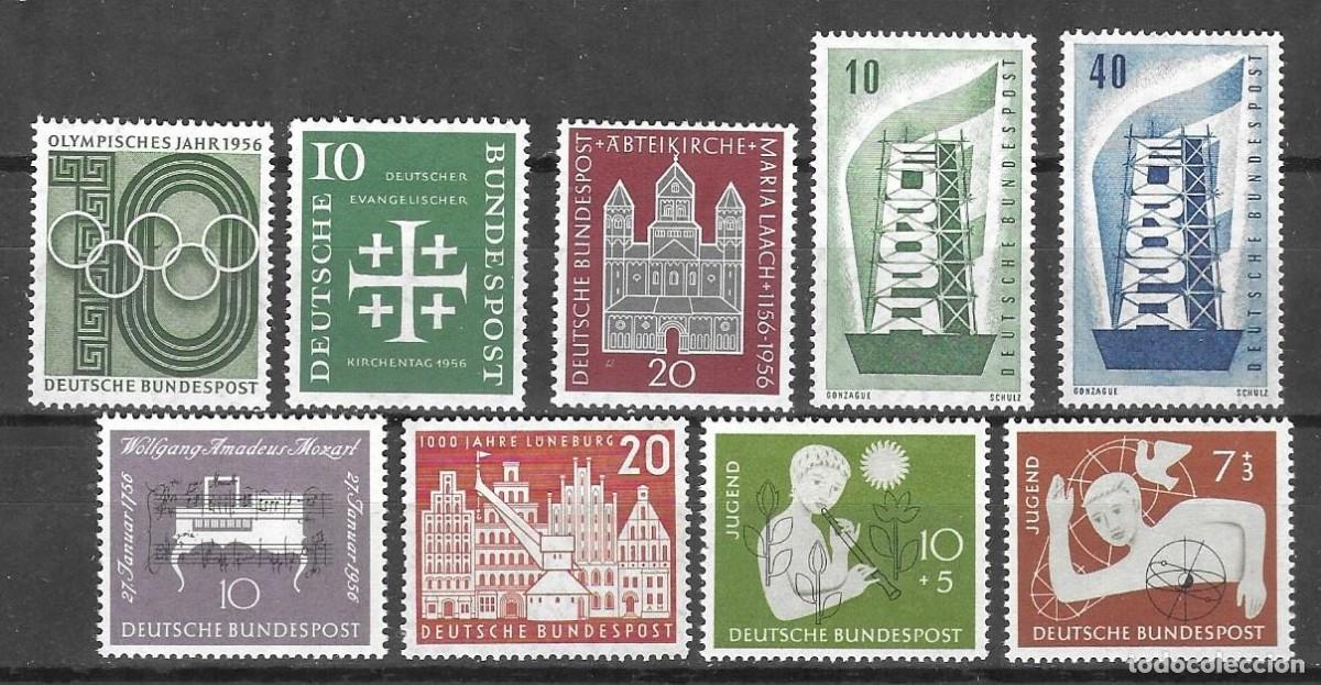 Sellos: SELLOS** ALEMANIA 1956, YT 105/ 07 + 109 + 111/ 12 + 114 + 117/ 18