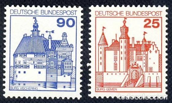 Sellos: ALEMANIA FEDERAL 1978 - SERIE BASICA - CASTILLOS - YVERT 834-835**