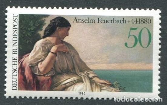 Sellos: ALEMANIA FEDERAL 1979 - PINTOR ANSELM FEUERBACH - YVERT 881**
