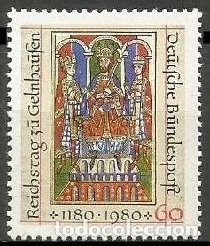 Sellos: ALEMANIA FEDERAL 1980 - 800 ANIVERSARIO DE LA DIETA DE BARBAROSA - YVERT 886**