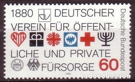 Sellos: ALEMANIA FEDERAL 1980 - 100 ANIVERSARIO DE LOS ASISTENTES PUBLICOS - YVERT 887**