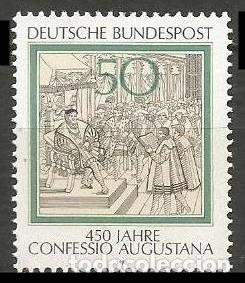 Sellos: ALEMANIA FEDERAL 1980 - ADOPCION DE LA RELIGION LUTERANA - YVERT 892**