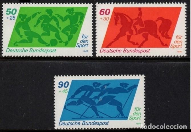 Sellos: ALEMANIA FEDERAL 1980 - PRO DEPORTE - YVERT 896/898**