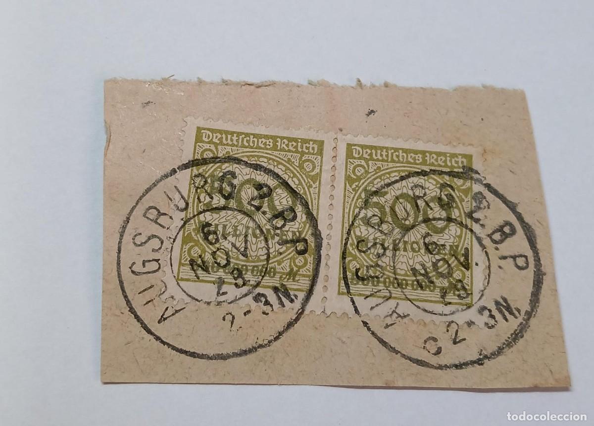 Sellos: Imperio alem&aacute;n 1923. Par del M324